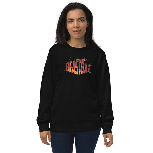 Unisex organic BEASTBAY FIRE BURST sweatshirt