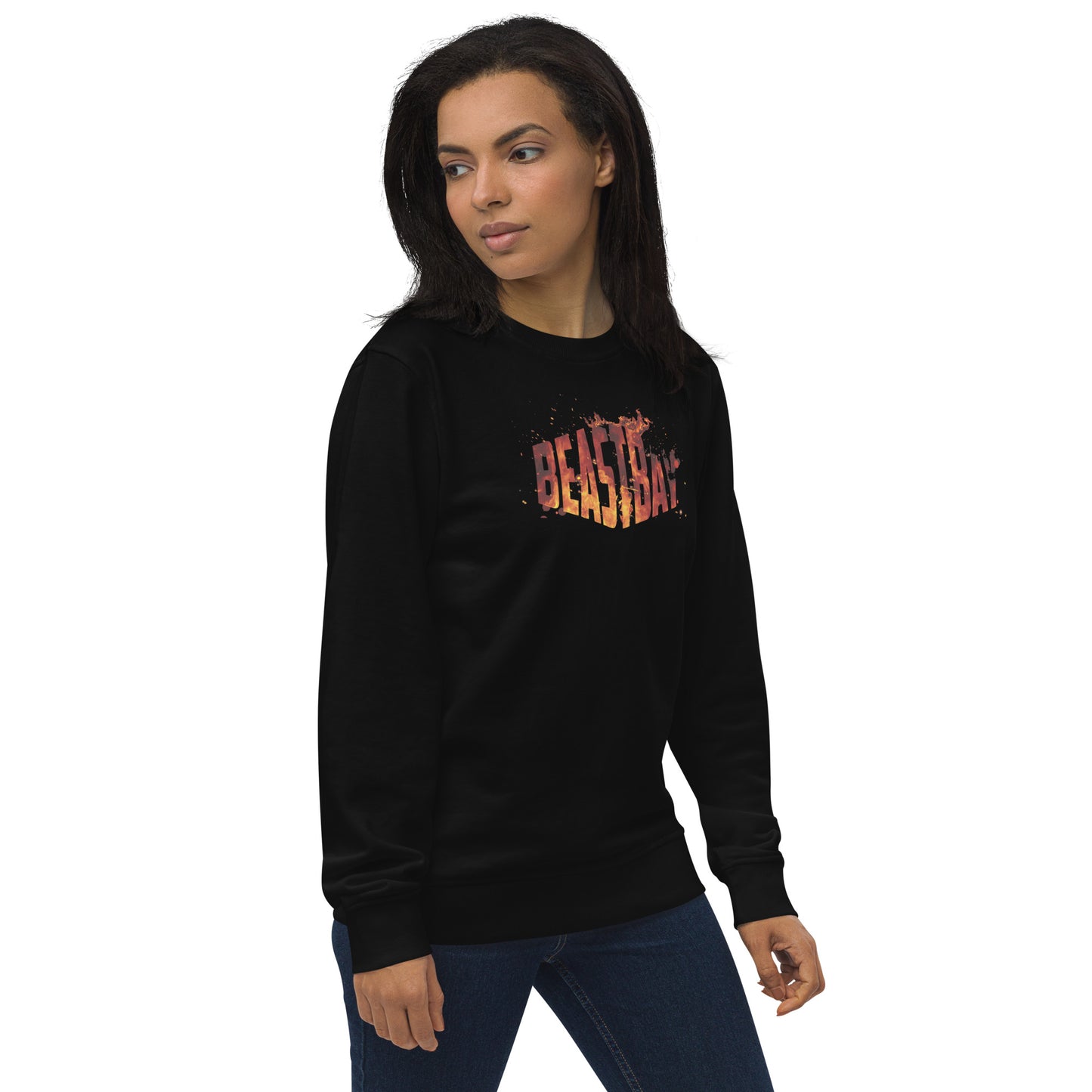 Unisex organic BEASTBAY FIRE BURST sweatshirt